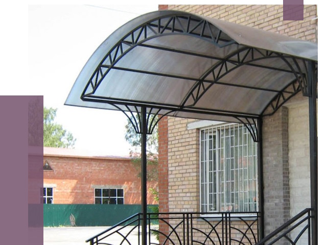 Металлические навесы и козырьки в Переславле-Залесском от 12974 руб.