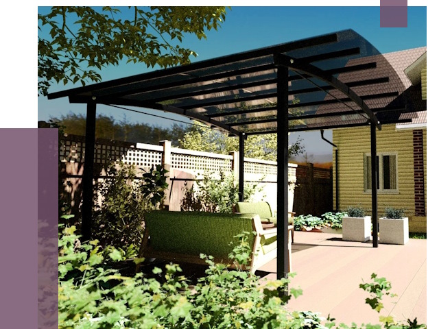 Навесы для террасы в Переславле-Залесском от 13233 руб. под ключ | ПРОЛЁТ-Прс