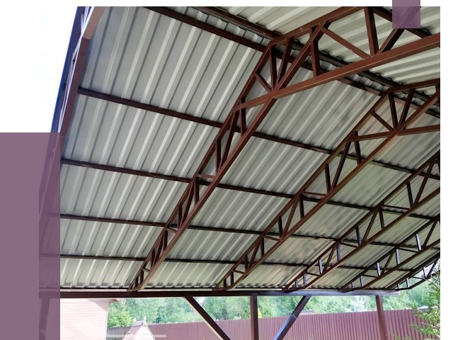 Навесы из профнастила в Переславле-Залесском от 7473 руб. | ПРОЛЁТ-Прс