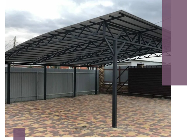 Металлические навесы под ключ в Переславле-Залесском — изготовление и монтаж