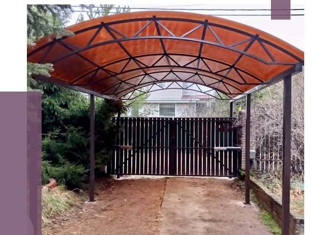 Арочные навесы в Переславле-Залесском от 12922 руб. — изготовление и монтаж | ПРОЛЁТ-Прс