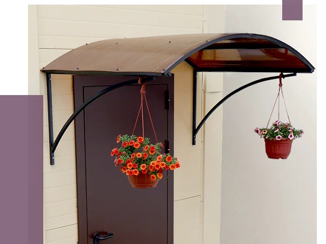 Козырьки над входом в Переславле-Залесском от 15050 руб.  | ПРОЛЁТ-Прс