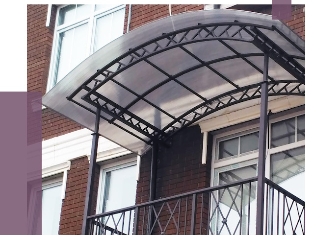 Козырьки над балконом в Переславле-Залесском от 8770 руб.  | ПРОЛЁТ-Прс