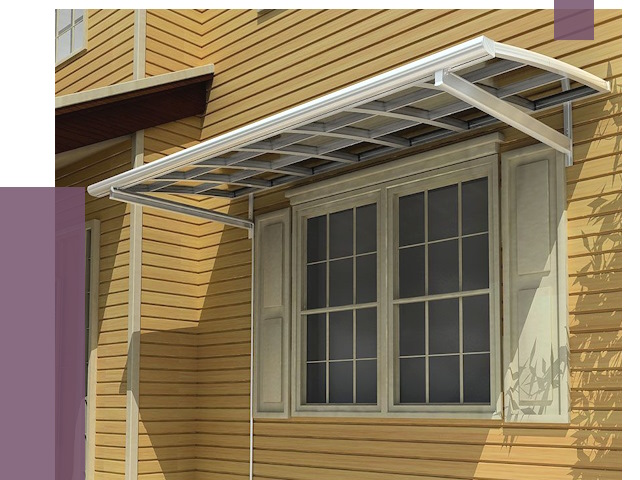 Козырьки над окнами в Переславле-Залесском от 7732 руб. — монтаж, покупки | ПРОЛЁТ-Прс