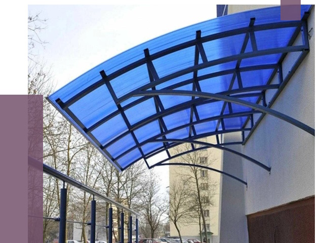 Козырьки из поликарбоната в Переславле-Залесском от 4359 руб. под ключ | ПРОЛЁТ-Прс