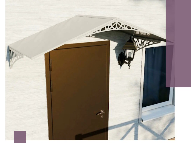 Металлические козырьки на входы и террасы в Переславле-Залесском