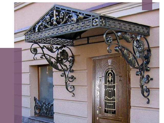Кованые козырьки в Переславле-Залесском под ключ от 12922 руб. — ПРОЛЁТ