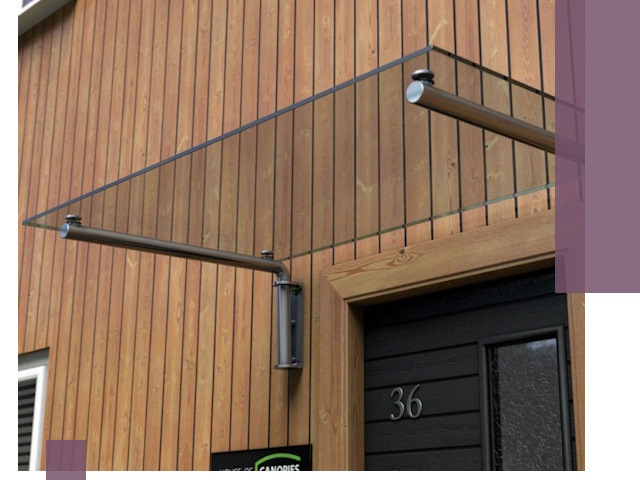 Стеклянные козырьки на входы и фасады в Переславле-Залесском