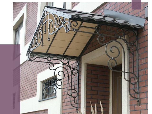 Двускатные козырьки в Переславле-Залесском под ключ от 12974 руб.