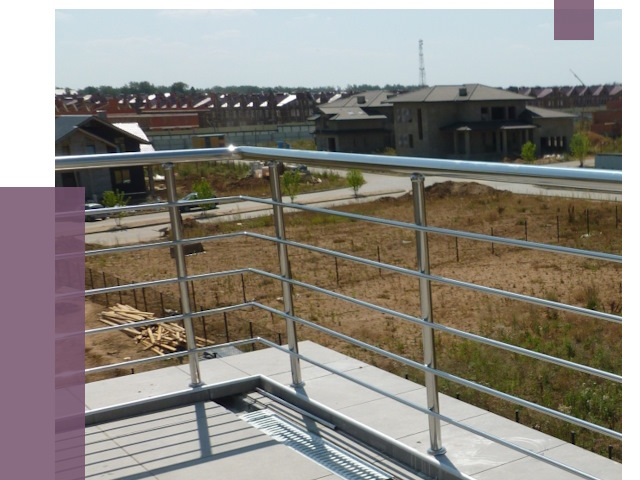 Парапеты из нержавеющей стали в Переславле-Залесском от 8096 руб. за м² | ПРОЛЁТ-Прс